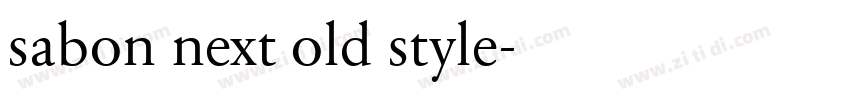 sabon next old style字体转换